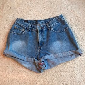 Vintage high waisted denim shorts